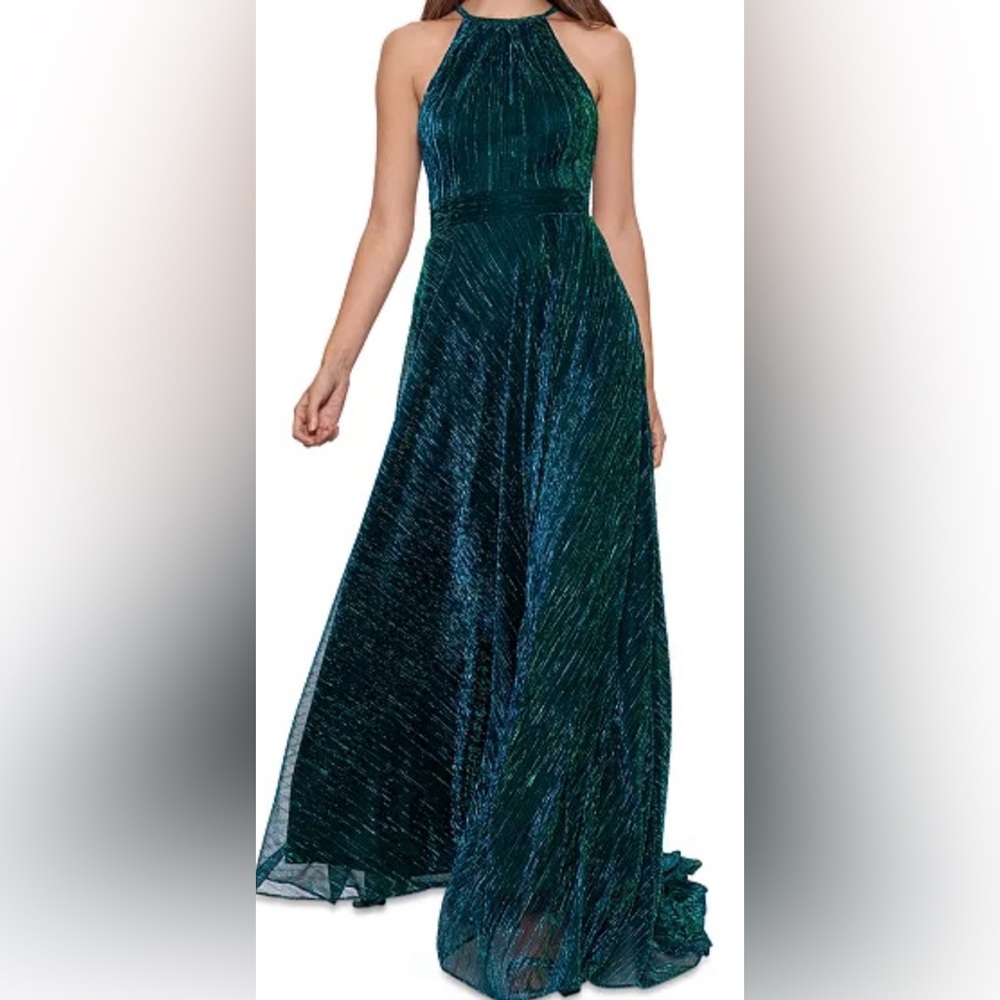Betsy and Adam Jade Crinkle Dress